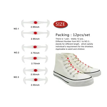 

12pcs/pack No TIE Lazy Elastic Lacing System Silicone Shoelace Elastic Shoelaces For Adults/Kids Sports Shoe Shoes Accessories