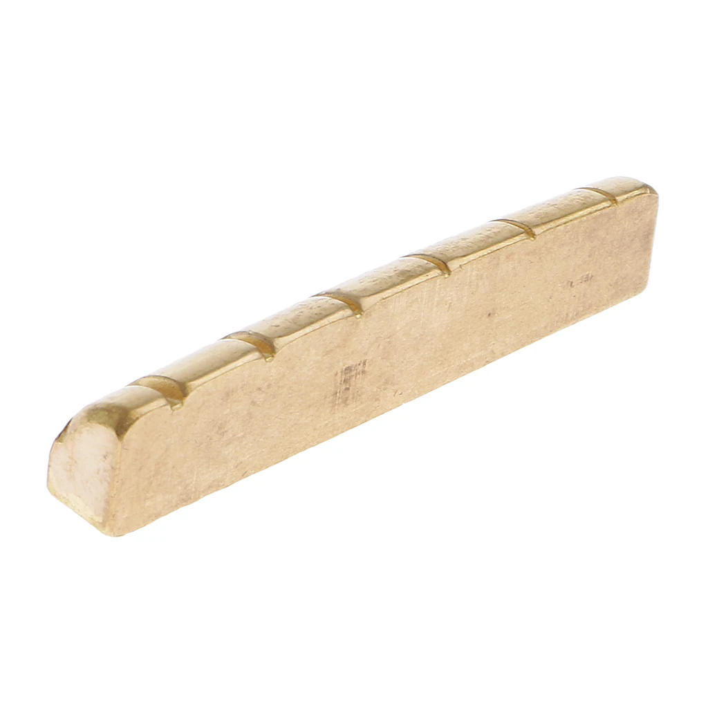 Acoustic Guitar Slotted Nut Brass String Instrument Accs For 6-String Guitar