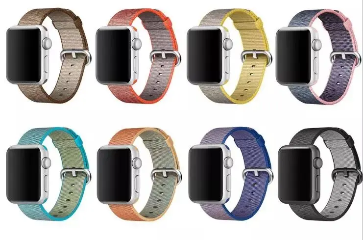 Нейлоновый ремешок в радужную полоску для Apple Watch спортивный iwatch 5 4 3 2 1 42 38 40 44