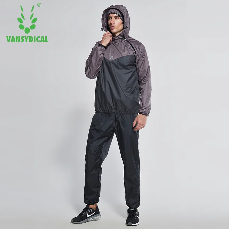 

2018 New Style Explosion Khan Suit Set Men's Running Gym Sports Clothing Large Size Sweat Suits Sweat Inducing Clothes