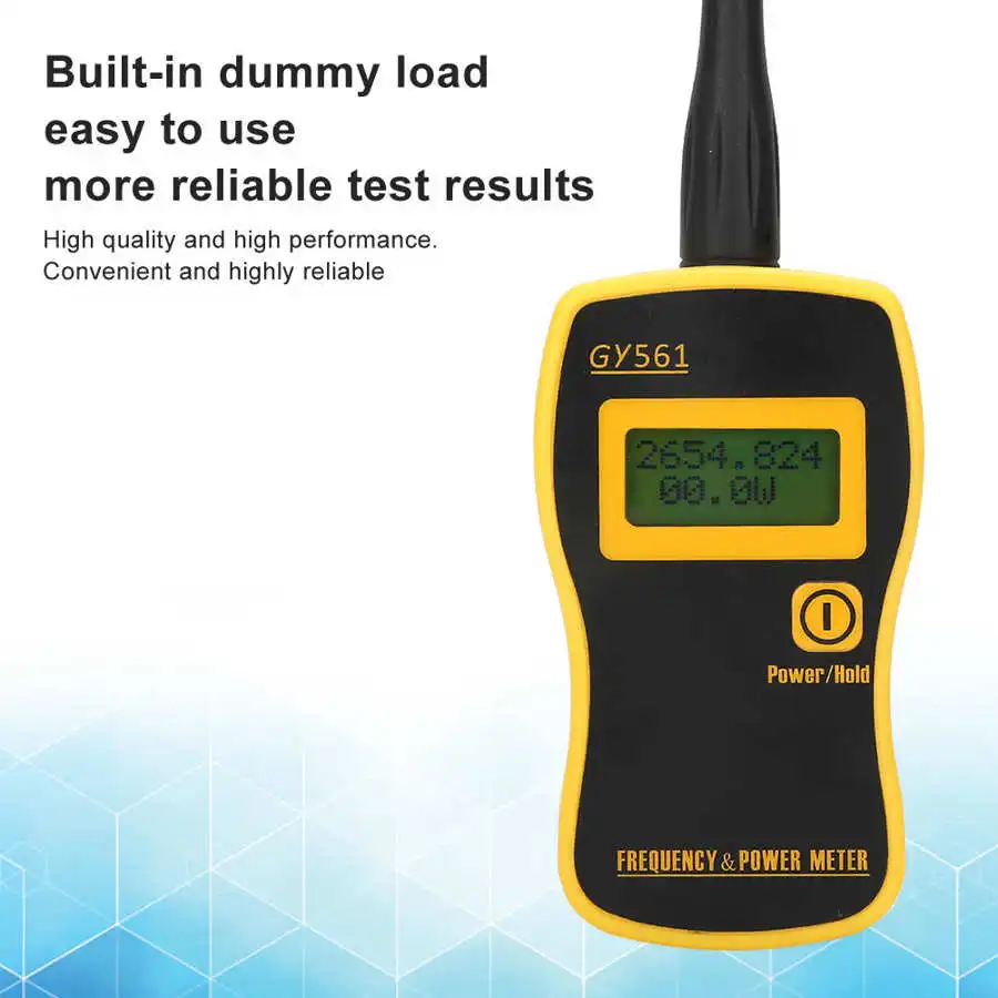 GY561 RF Digital Wattmètre compteur de fréquence pour radio avec SMA-F Câble ABS 