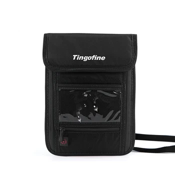 

Hanging Neck Transparent Passport Bag Waterproof Nylon Card Package Multifunction Ticket Wallet Outdoors Unisex Portable