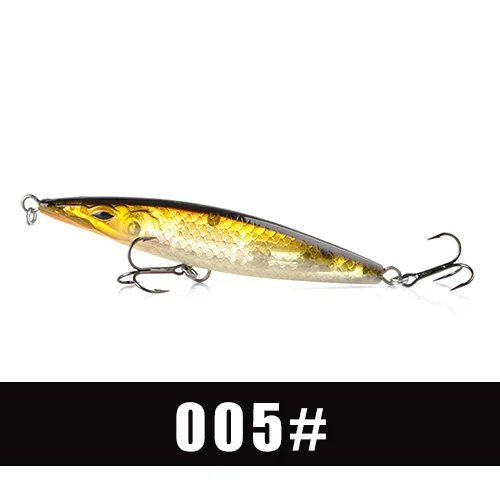 005 FTK рыболовные приманки плавающий карандаш приманка Stickbait воблеры Topwater длинная литая жесткая приманка 6 цветов 90 мм/110 мм/130 мм/150 мм - Цвет: 005