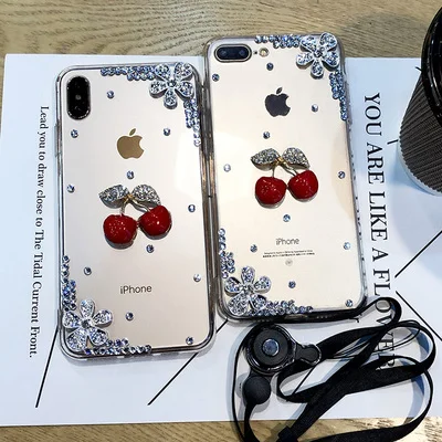 Роскошная бабочка бриллиант цветок со стразами чехол для Xiaomi Redmi 7 5 6 4X 4A 5A 6A Note7