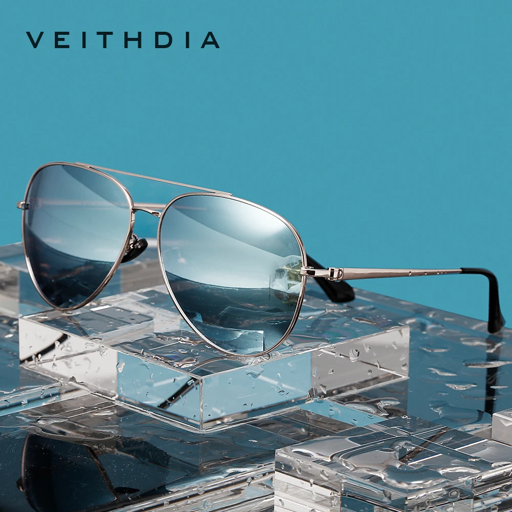 

VEITHDIA Brand Classic Fashion Men's Polarized Mirror UV400 Lens Glasses Eyewear Accessories Sunglasses For Men Women 8259