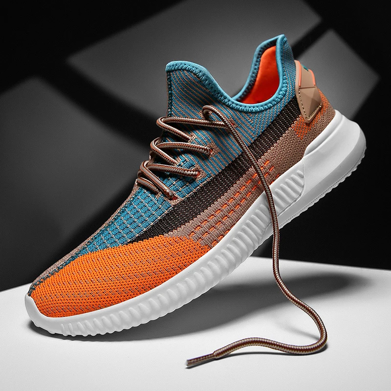 Zapatillas de deporte ligeras para hombre, zapatos informales transpirables de malla a la moda, color gris, talla grande, para caminar, estudiantes, 46, novedad de 2021
