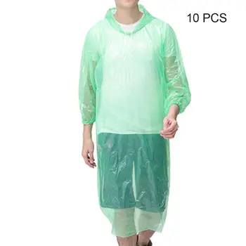 

2020 New 10 PCS Disposable Rain Emergency Waterproof Raincoat Hooded For Camping Hiking