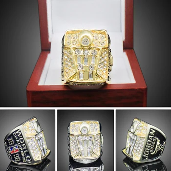

1998 Bulls Ring Men's championship Ring Jewelry Accessories Hip Hop Antique Silver Carved Knuckle Ring Cool Masculine Gift