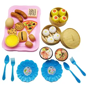 

31Pcs/Set Simulation Burger bun Bum Takeware Model Food Kitchen Play Education Toys For Children Play house toys Children toys