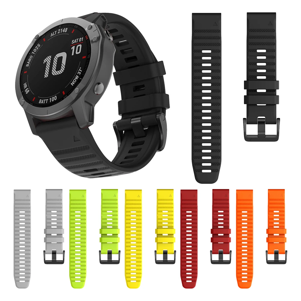 Ремешок силиконовый быстросъемный для Garmin Fenix 6X 6 Pro 22 26 дюймов|Ремешки часов| |