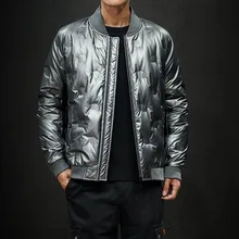 Осень и зима новое поступление японского размера плюс куртка Бейсбольный воротник кожа сплошной цвет пуховик