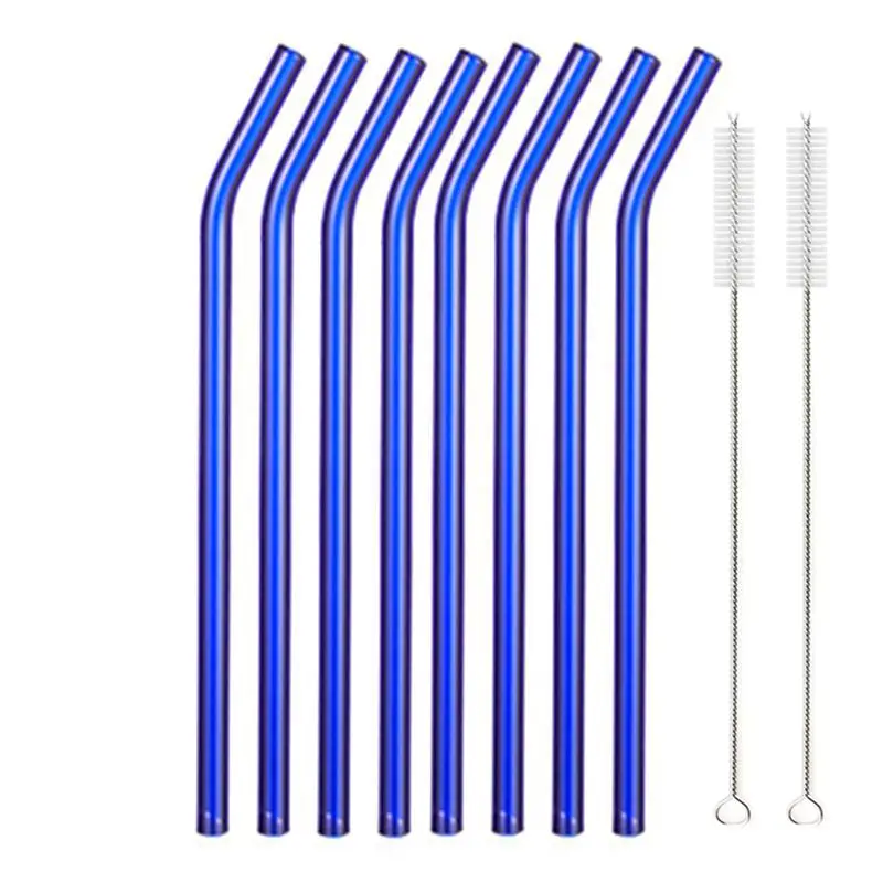 8pcs Blue Bent