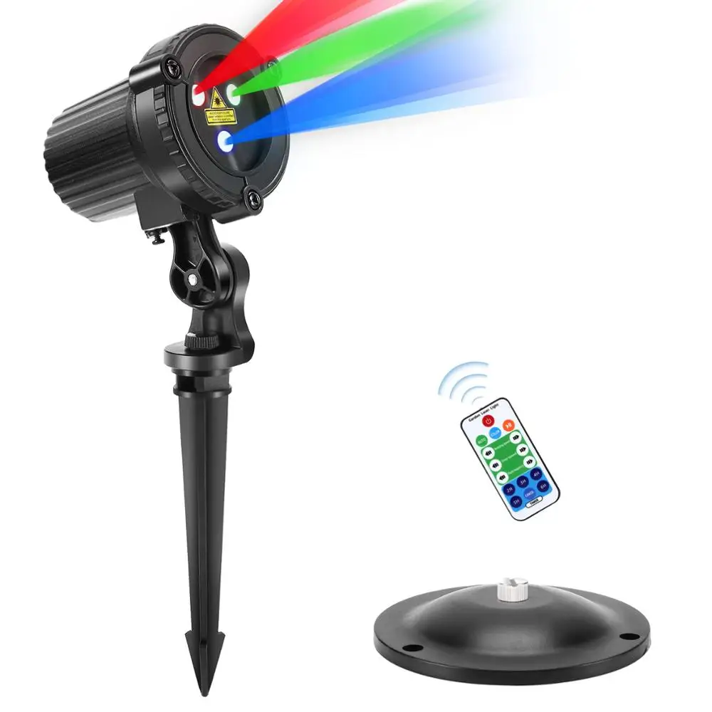RGB лазерные рождественские огни движущиеся звезды красный зеленый синий душ