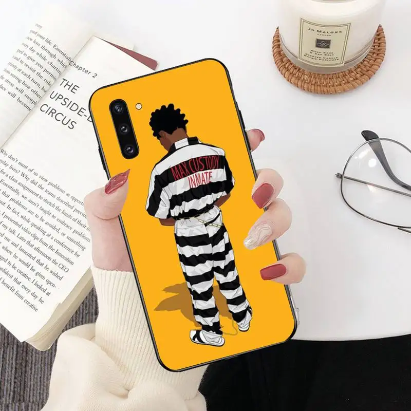 CUTEWANAN Kodak Black Rapper Cover Black Soft Shell Phone Case For Samsung Galaxy J7 J8 J6 Plus 2018 Prime Note 7 8 9 10 pro