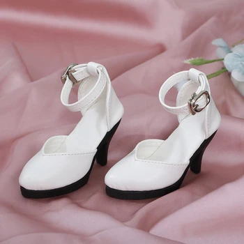 

High-heeled Shoes Doll Accessories for 1/3 60cm BJD Dolls - White/Black