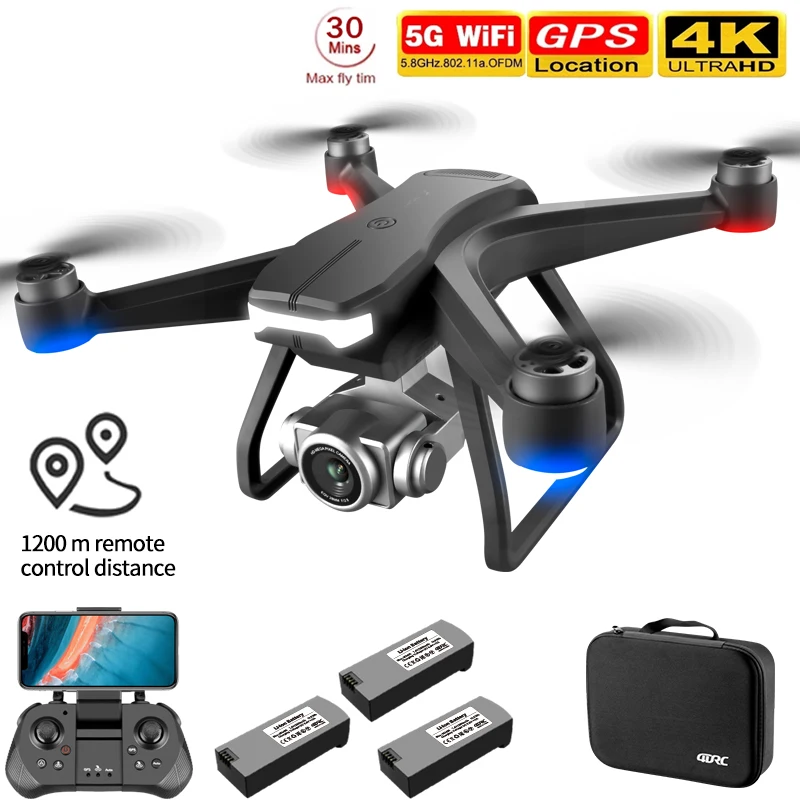 Новый F11 PRO GPS дрона с дистанционным управлением 4K Двухъядерный Intel HD Камера