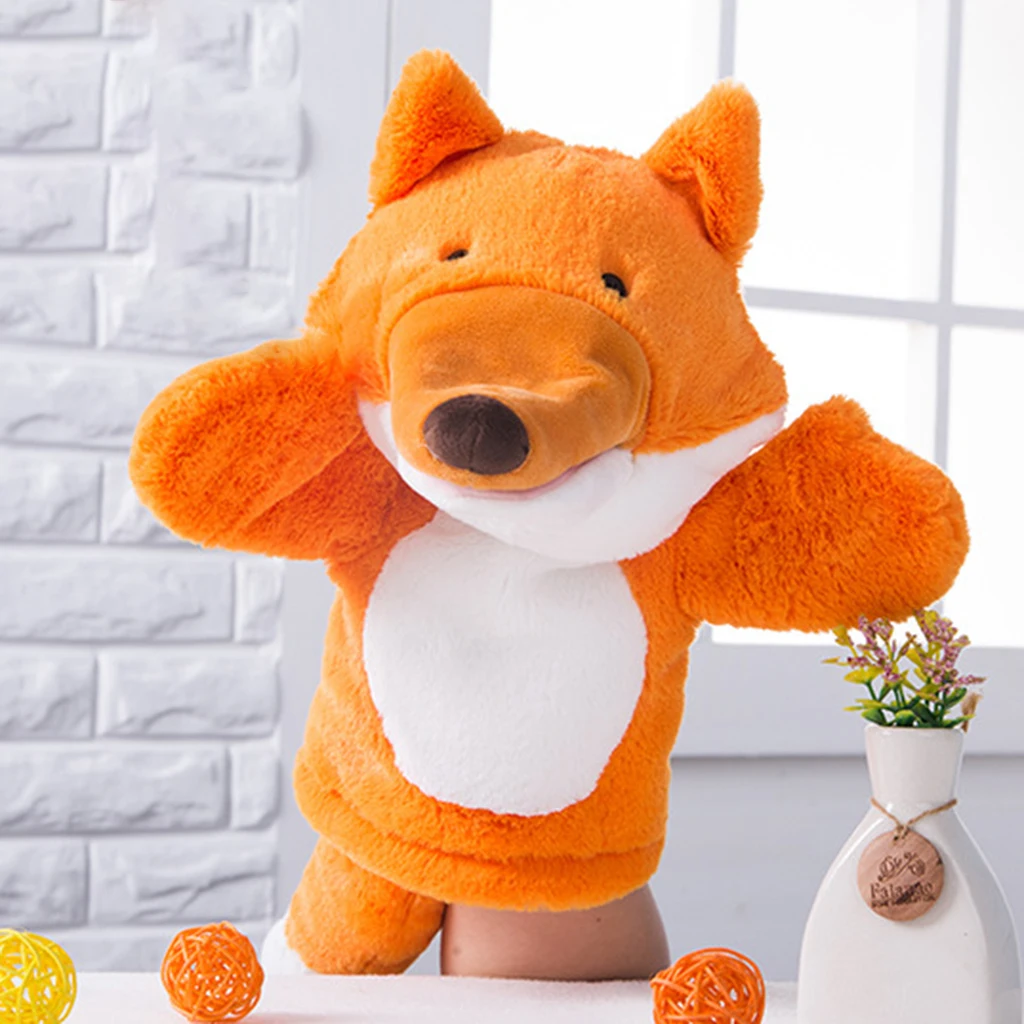 Cartoon Animal Hand Puppet Plush Cute Fox Hand Puppet Glove Child Early Education Toys Gift