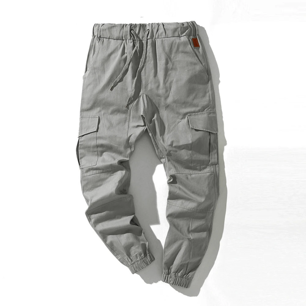 Fashion Pants Men Drawstring Sweatpants Cargo Elastic Waist