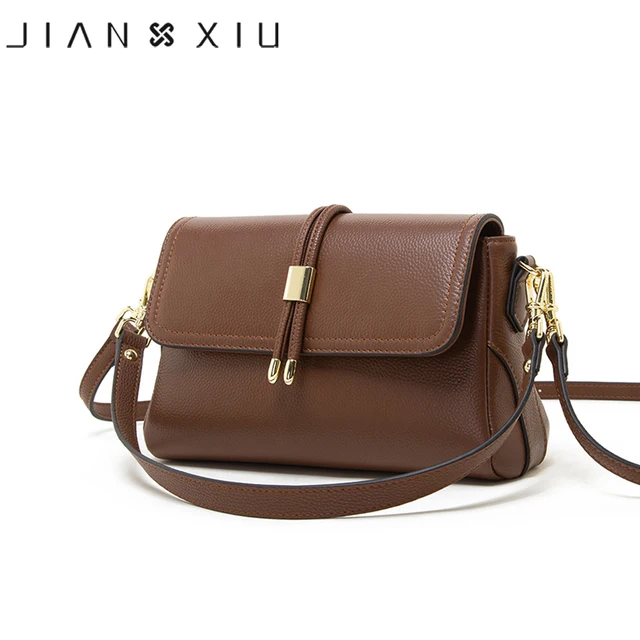 JIANXIU Brand Female Shoulder Crossbody Lychee Texture Genuine Leather Handbag Women Messenger Bags 2019 Small Tote Bag 2 Colors 1