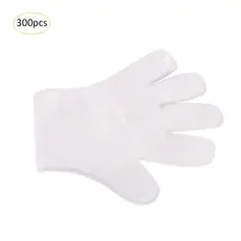 300 детские одноразовые перчатки дети утолщаются Питание PE пленка пластиковые прозрачные для выпечки пищевой материал