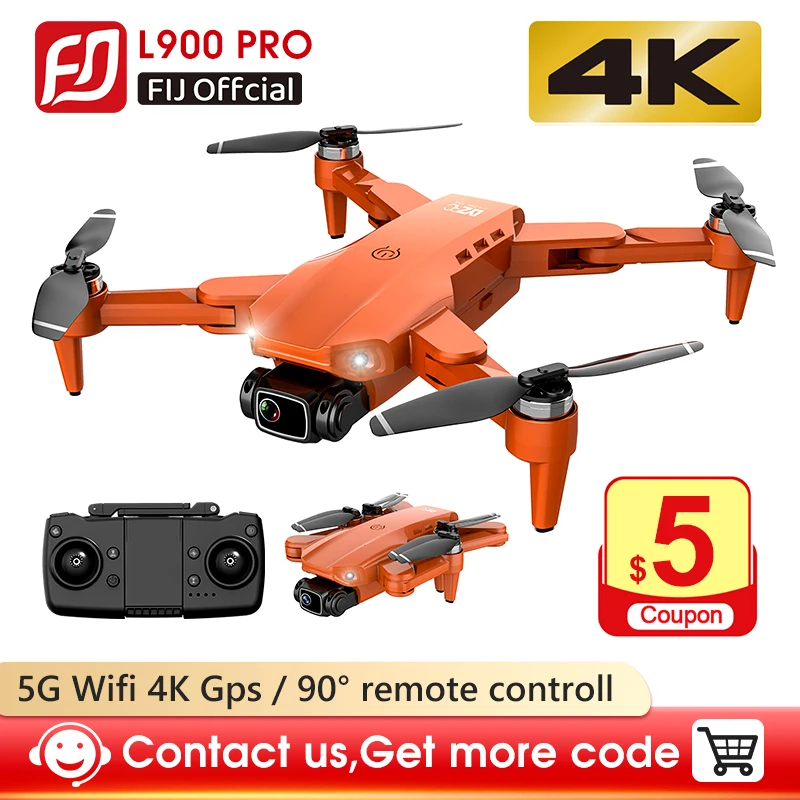 Беспилотный летательный аппарат 2020 L900 Pro 5G GPS 4K с HD Камера FPV 28 мин Время полета