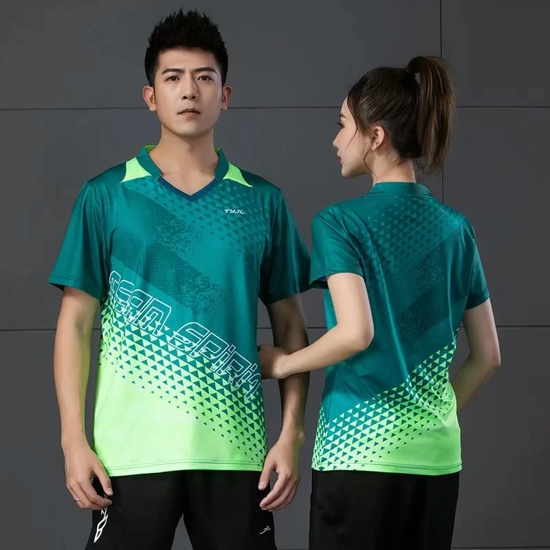 Sports Clothes Men Tennis shirts Breathable Badminton Shirt Women Men Table Tennis Team Polo T Shirts