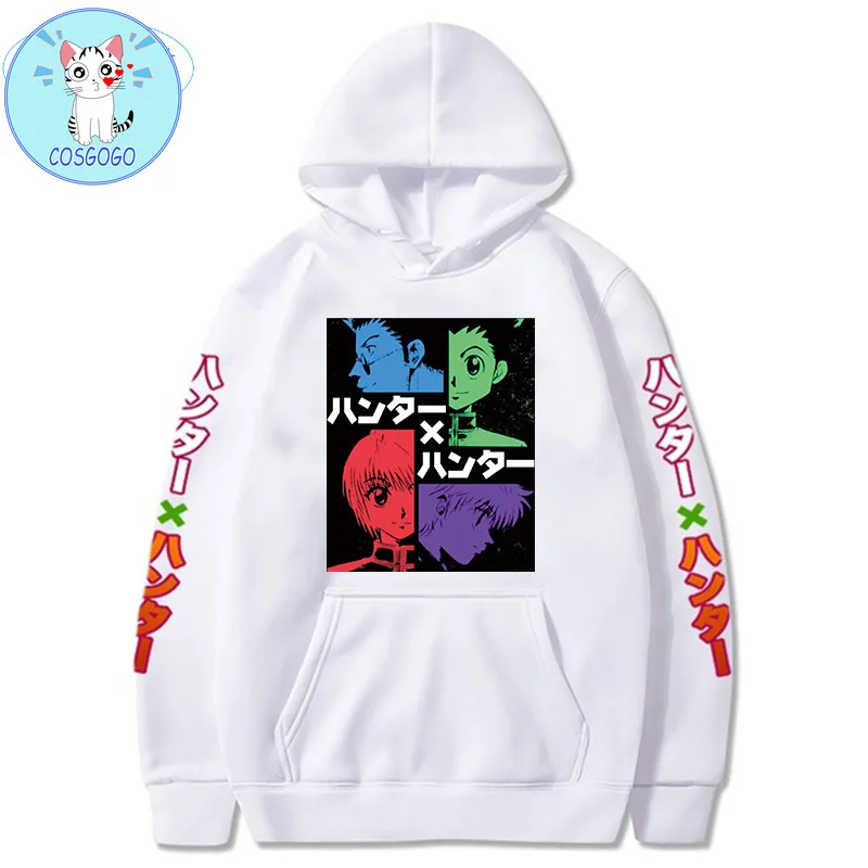 

COSGOGO Hot Anime HunterXHunter Gon Killua Zoldyck Kurapika Fashion Hoodies Pullover Harajuku Hooded Sweatershirt Unisex