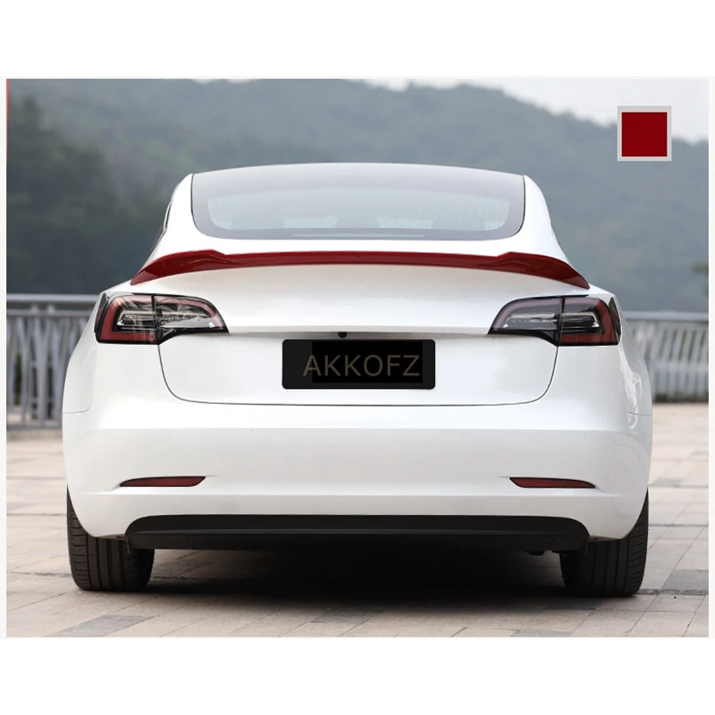

For Tesla Model 3 Rear Trunk Lip ABS tail Wing Spoiler Car Styling Modification parts 2017-2021 Rear Trunk Spoiler