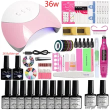 Все набор для маникюра дезайна ногтей A8 маникюрный, светодиодная лампа для ногтей, сухой лак для ногтей, УФ-набор для лаков, машина для наращивания, инструменты для быстрого наращивания, гель маникюрный набор