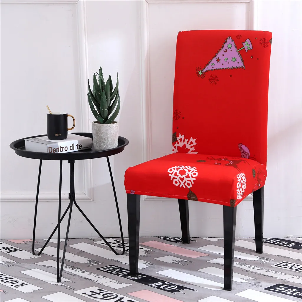 New Stretch Dining Chair Covers Slipcovers Christmas Home Decor Seat Covers