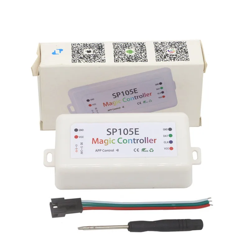 SP105E 3pin Bluetooth волшебный регулятор WS2812B SK6812 RGB/RGBW APA102 WS2811 Светодиодная лента DC5 24V Dream