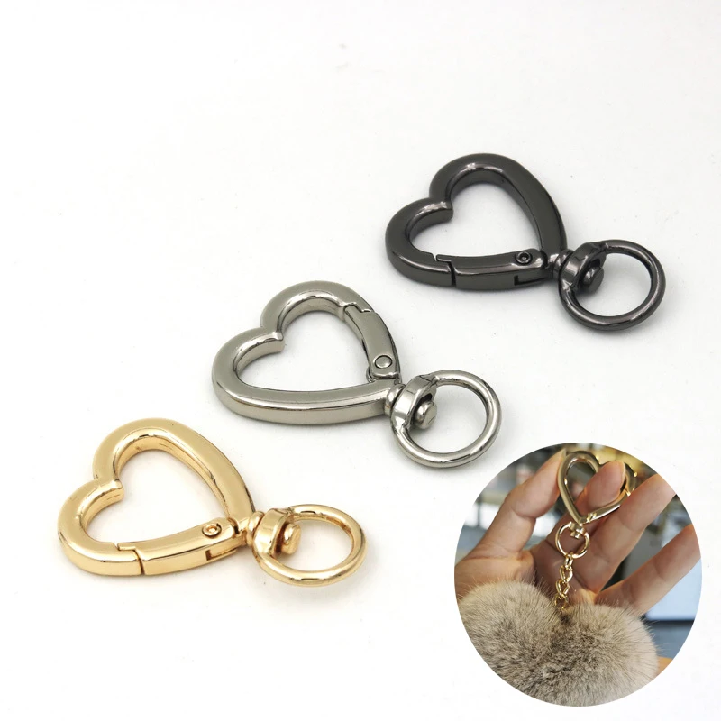 10PC Heart Spring Gate Rings Openable Keychain Leather Bag Belt Strap Dog Chain Buckles Snap Closure Clip Trigger DIY Accessorie | Дом и сад
