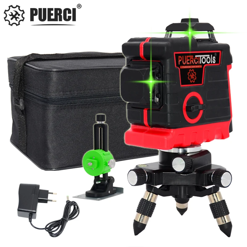 

12 Lines 3D Laser Level Self-Leveling 360 Horizontal And Vertical Cross Super Powerful Green Laser Beam Line