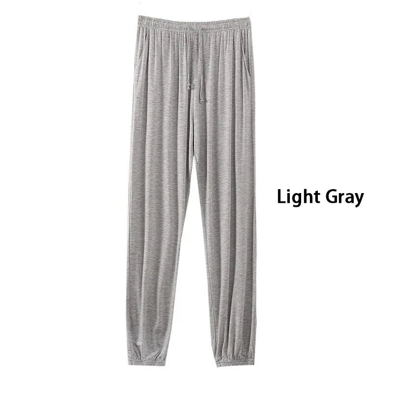 mens sleepwear set Plus Size 5XL 6XL Modal Men's Sleep Bottoms Grey Black Casual Trousers Male Pajamas Large Size Fitness Yoga Pants Home Clothes mens silk pajamas short set Men's Sleep & Lounge