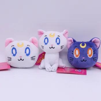 

NEW Sailor Moon Figures Tsukino Usagi Sailor Anime cat doll Dolls Toys Creative Plush Pendant Gift For Girl 6/10CM