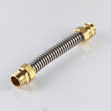 2 шт. SS304 нержавеющая сталь центральный кондиционер сильфон медное соединение DN15 вентилятор катушки металлический шланг