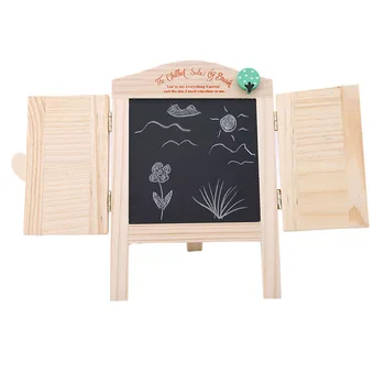 

Mini Cute Black Small Blackboard Wooden Chalkboard Fun Baby Children Early Educational Sketchpad Drawing Toys