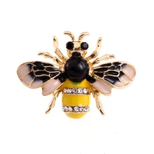 Europe And America AliExpress Foreign Trade New Style Corsage Oil Drop Bees Insect Top Grade Brooch Men's Women's Suit Clothing