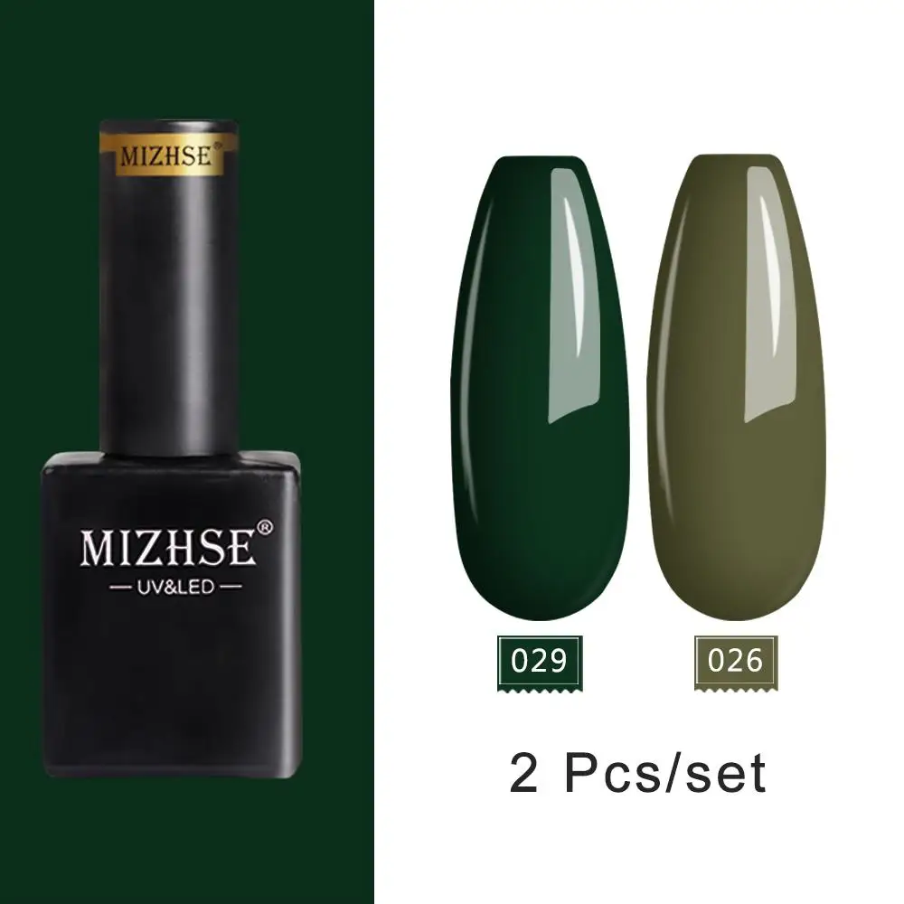 E-029-026 MZIHSE 2 шт./компл. УФ набор гель-лаков для ногтей Полупостоянный лак для ногтей Блеск Гель красный телесный цвета замочить от УФ гель для ногтей маникюр - Цвет: E-029-026