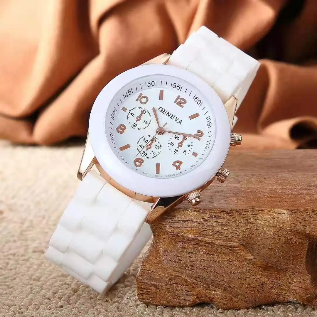 2021 New simple silicone Brand WOKAI Casual Quartz Watch Women Crystal Silicone Watches Relogio Feminino Wrist