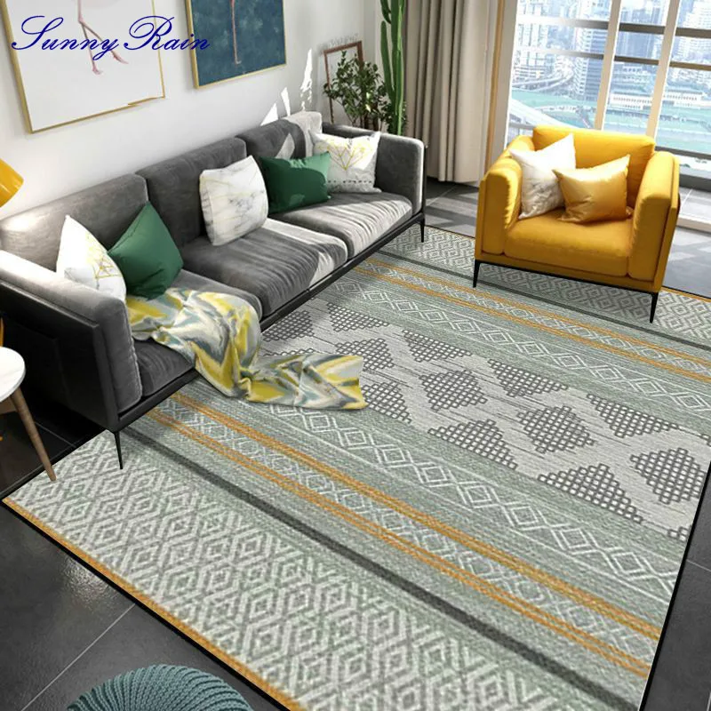 SunnyRain 1 шт. геометрические печатные коврики для гостиной ковры и маленькие Коврики для кухни ванной ковры моющиеся