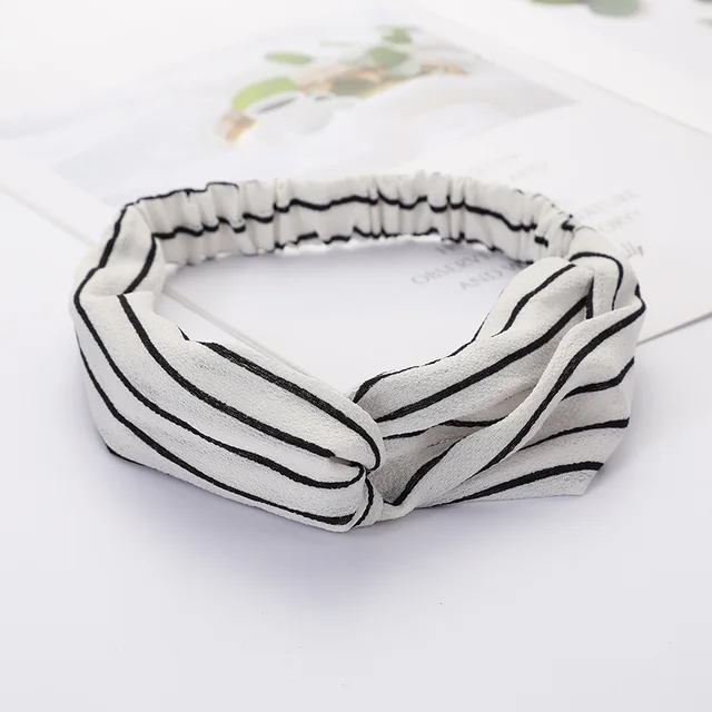 Women Cross Solid color Hair Bands Girls Print Flower Headbands Fashion Turban Make up Hair Accessories FD127 TW1