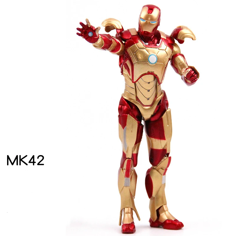 Совместное подвижный Железный человек Капитан Америка MK6 MK42 MK21 фигурку модели