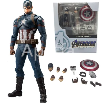 

Marvel Anime SHF Marvel Avengers 4 Endgame Captain America Super Hero PVC Collectible Action Figure Kits