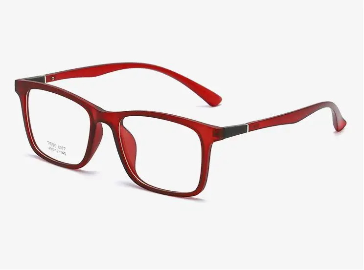 Новое поступление, женские модные желеобразные цветные негабаритные очки, оправа для мужчин, большие квадратные TR90, прозрачные очки, оптические очки для близорукости - Цвет оправы: Red