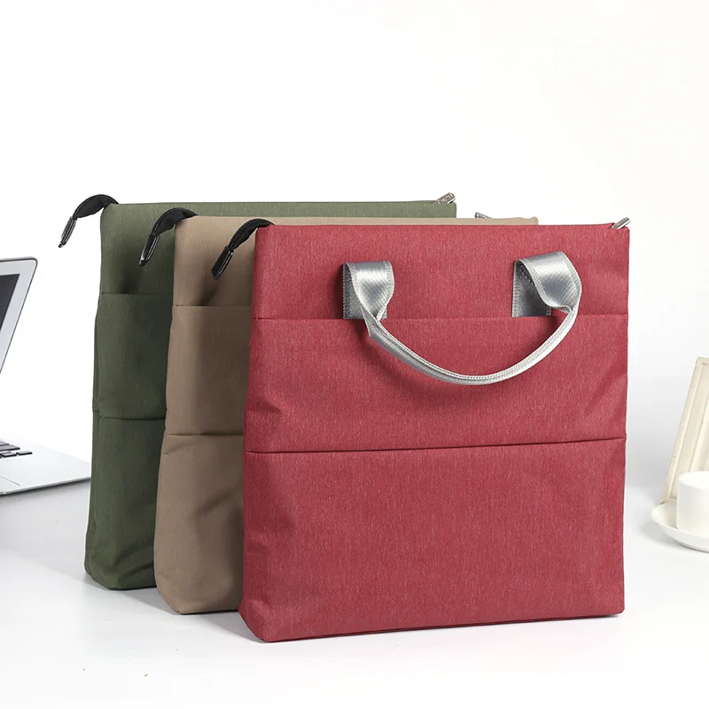 

Angte Oxford Canvas Bag Verticle File Bag A4 Hand File Holder Waterproof Students Makeup Missed Lessons Book Bag