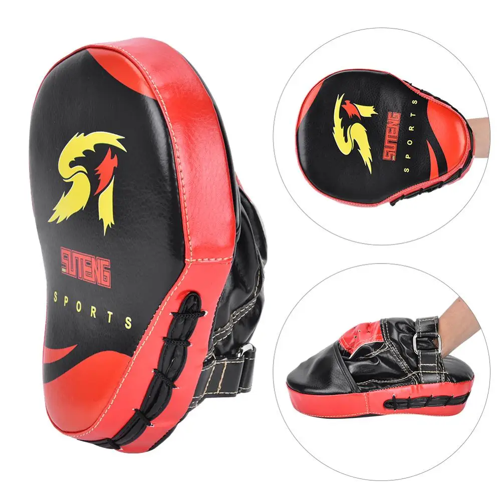 Kick Boxing Target Pad Gloves Leather Curved Boxing Hand Target Mitt