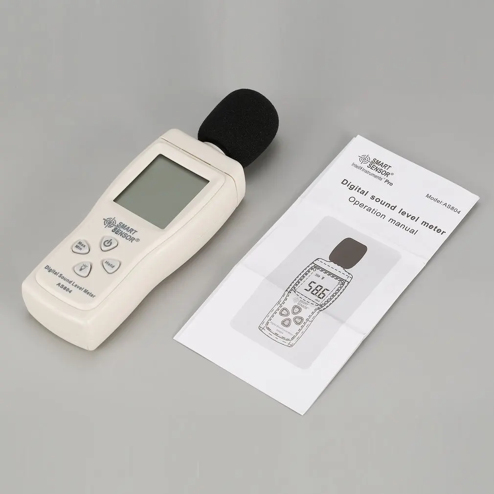 

AS804 Digital Sound Level Meter Decibel 30d-130dBA Diagnostic-tool Monitoring Tester Noise DB Detector Analyzer