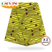 Африканская восковая ткань с принтом Анкара для шитья Анкара африканская ткань 12 ярдов нигерийская хлопковая ткань Гана для платья 81054