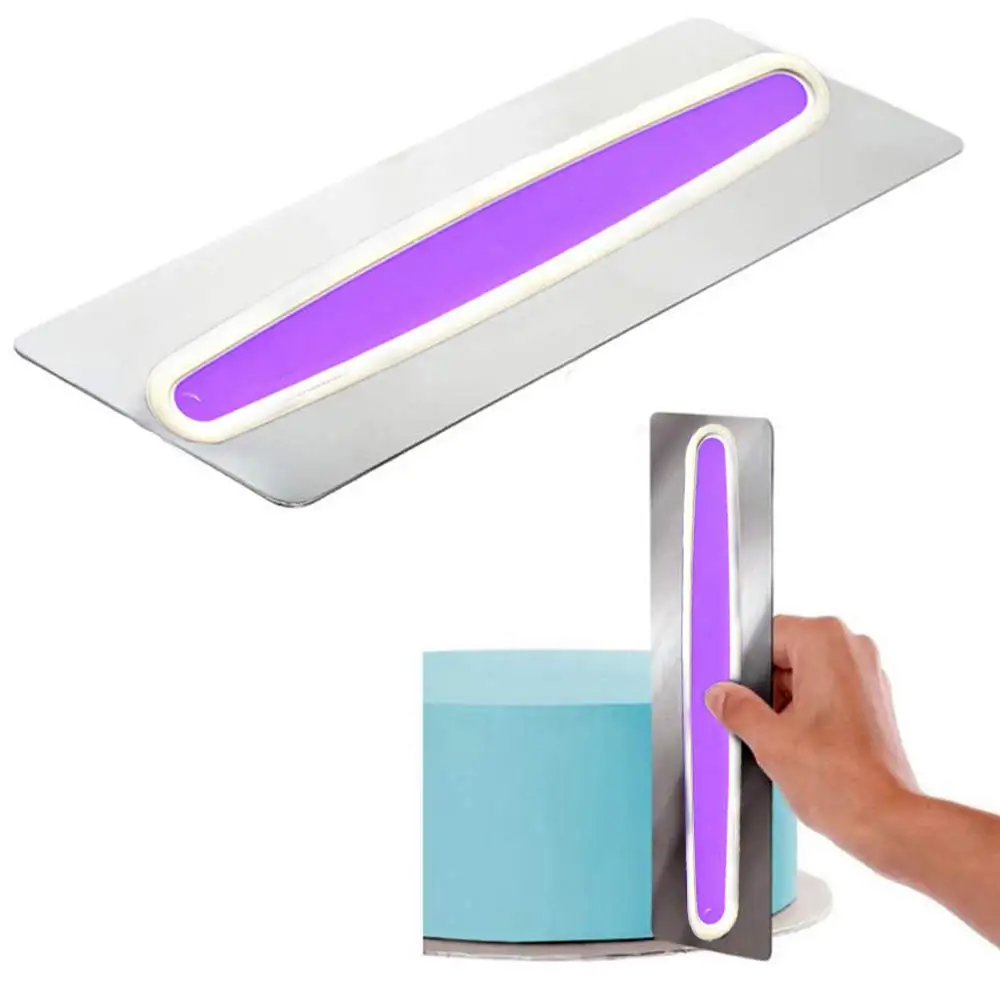  Smoother Scraper Cake Stainless Steel Icing Smoother Comb Polisher Cake Edge Side Spatula Decoratin